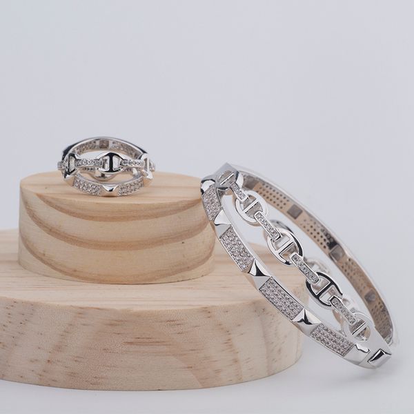 

2020 shield bracelet with diamond rose gold chain gold bangle womens jewelry cuff bracelets h fashion bracelet ring female accessories