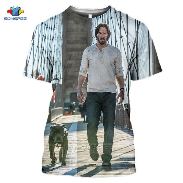 

john wick the boogie man movie keanu reeves killer homme summer 3d print shirts humor hentai oversized men clothing