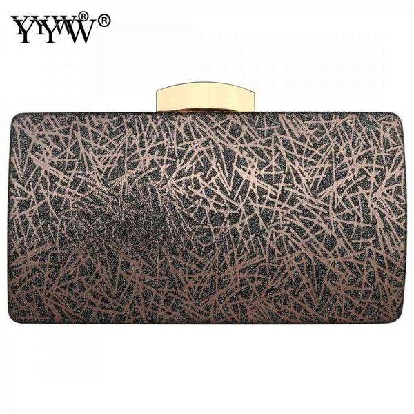 

deep coffee clutch evening bag for women 2020 fashion shoulder bags with crossbody pochette femme night party clutch and purse