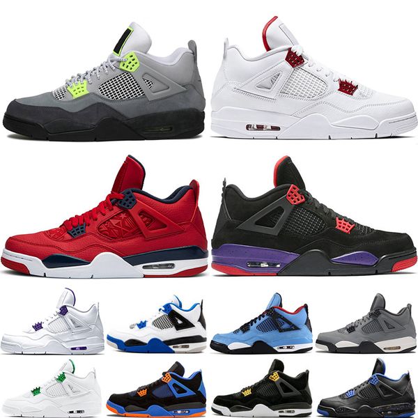 

красный металлик 4 4s мужские ботинки баскетбола бред то, что суд фиолетовый черный-кот pure-деньги motosports мужские тренеров спортивные т