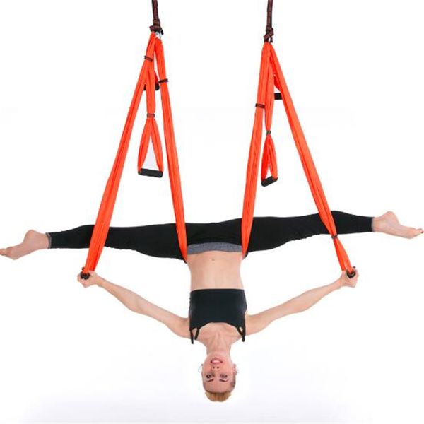 

6 set anti-gravity aerial yoga hammock set multifunction yoga belt flying yoga inversion tool for pilates body shaping