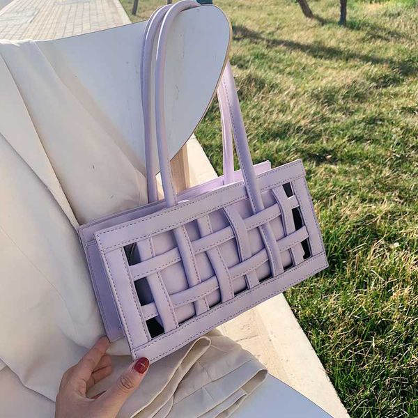 

cutout small bag style female bag 2020 popular new fashion solid color ladies handbag single shoulder armpit