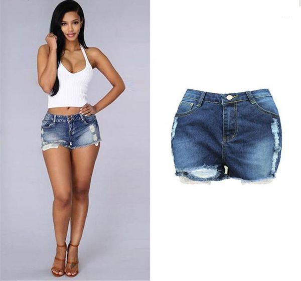 

fashion regular female apparel plus size women short hole jeans loose denim clothing zipper fly, White;black