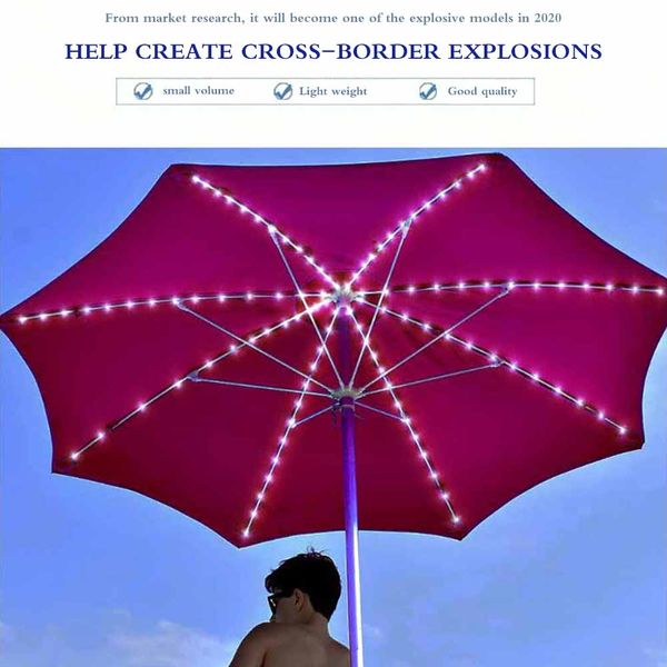 

104 led parasol umbrella light for home garden yard grass terrace decor outdoor decoracion festive party camping lighting decor