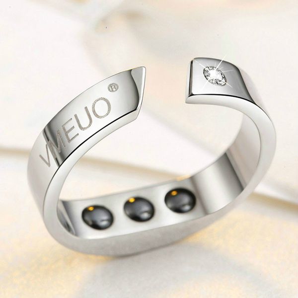 

4 sizes anti snore ring magnetic therapy acupressure treatment against snoring device snore ser finger ring sleeping aid, Silver