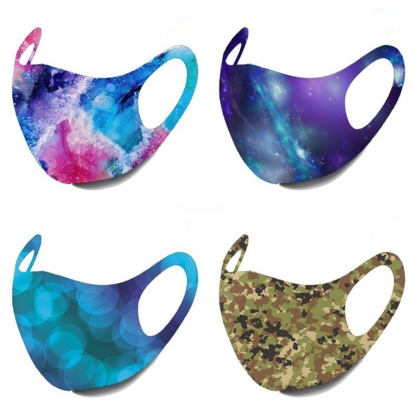 

spring and autumn long biden mask korean version of fashion with silk and satin-faced biden mask double layer printed small floral #891#113