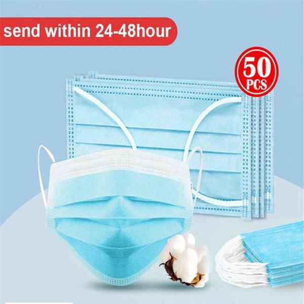 

disposable mask face dhl 3 layer ear-loop masks cover 3-ply non-woven anti dust pm2.5 mask in stock ship in 24 hours