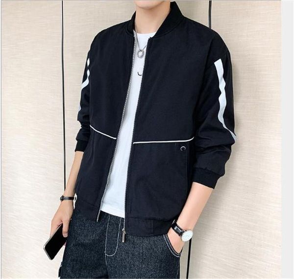 

panelled clothing slim solid color man coats casual cardigan jackets spring autumn long sleeve crew neck designer, Black;brown