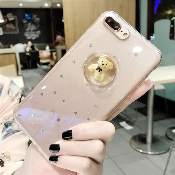 

cgjxs3d cute baby girl liquid ball phone case for iphone x 8 8plus 7plus 6 6plus 6s 6splus glitter transparent soft tpu case