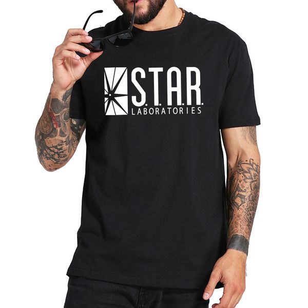 

s.t.a.r. labs t shirt logo superman comic vine tshirt eu size 100% cotton fashion breathable fitness crew neck homme