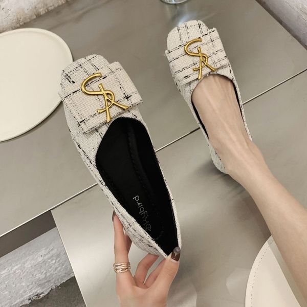 

autumn women canvas flats fashion gingham ladies shoes summer casual female shallow women walking shoes comfortable soft loafers, Black