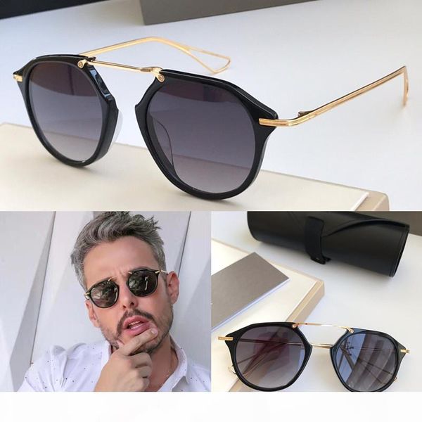 

new luxury sunglasses men designer vintage sunglasses koh fshion style round frame uv 400 lens come with original case, White;black
