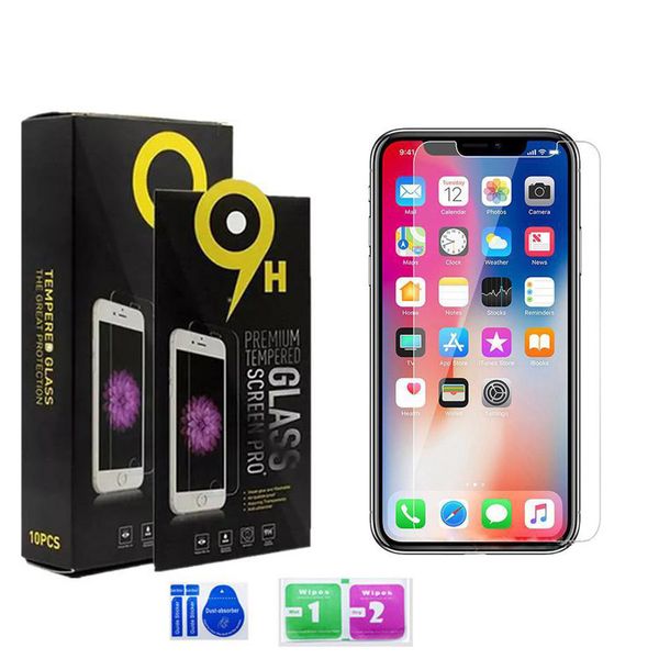 Handy-Displayschutzfolie für iPhone 13 12 Pro Max, gehärtetes Glas, iPhoneX XS XR 8, Displayschutzfolie für iPhone 6, 7 Plus, 6S, Folie, 0,33 mm, 2,5D, 9H-Papierpaket