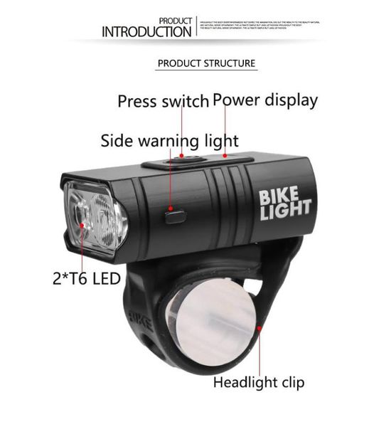 

dishykooker 2 t6 led bicycle light high brightness usb rechargeable bike light for outdoor
