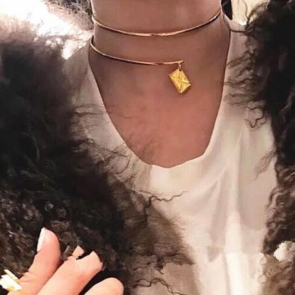 

jewelry square pendant chokers check open double deck necklace for women fashion of shipping, Golden;silver