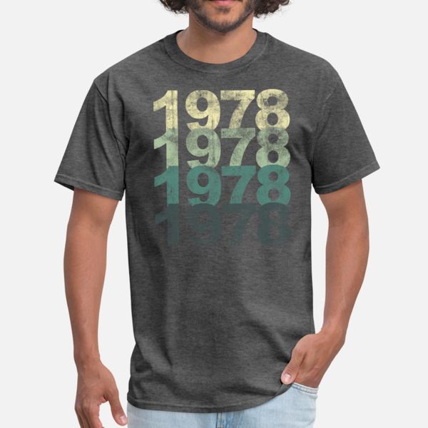 

1978 t shirt men create short sleeve o neck male famous fashion spring autumn natural shirt