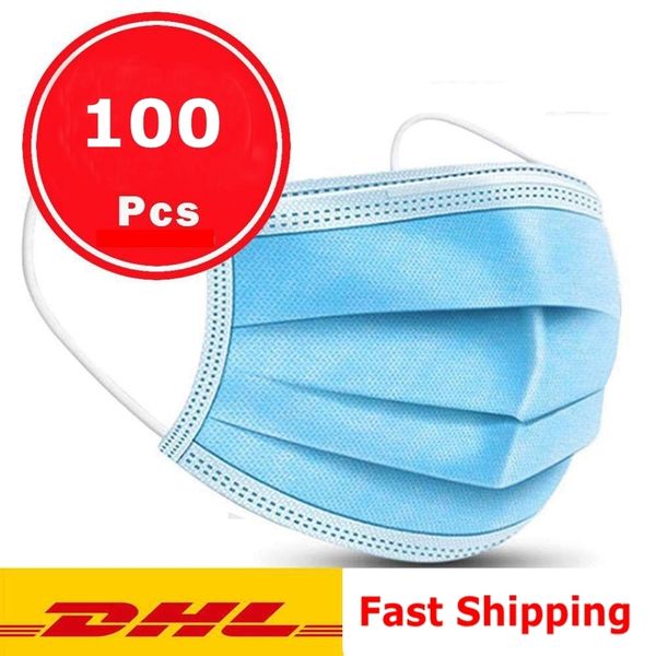 

disposable masks 3ply non shipping face woven mouth facial home use protective safety anti dust dustproof facemask 7339044yitd