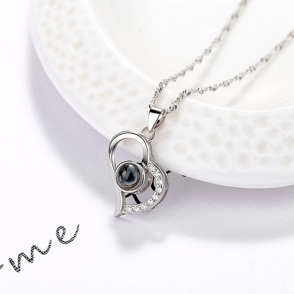 

high-end sterling silver алмазные украшение tiktok знаменитости вдохновленный памяти ожерелье язык проекция подвеска валентина день подарков