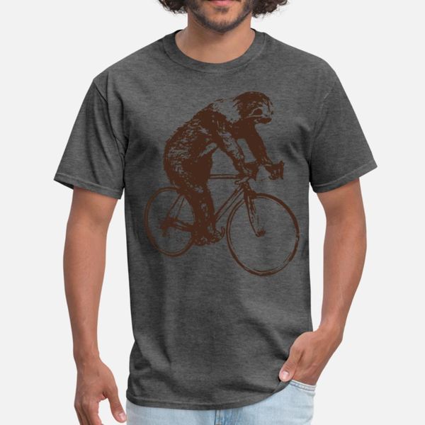 

sloth on a bike mens tee cotton tee handmad t shirt men printing 100% cotton s-3xl pattern sunlight funny spring autumn pattern
