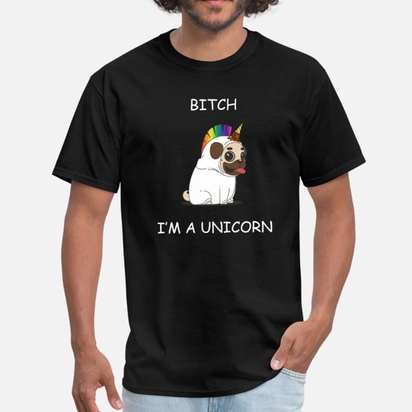 

bitch i'm a unicorn t shirt men custom tee shirt o-neck normal anti-wrinkle new fashion spring unique shirt