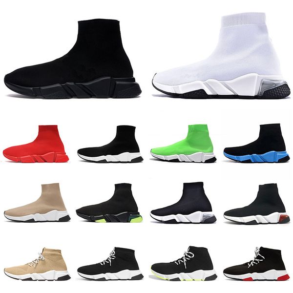 

2020 sock shoes speed trainers mens womens platform sneakers tripler Ã©toile vintage graffiti casual shoes men socks boots, Black