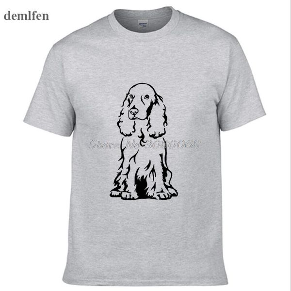 

new cute cocker spaniel dog print t-shirt casual cotton short sleeve mens t shirts cool men t-shirt street wear tees