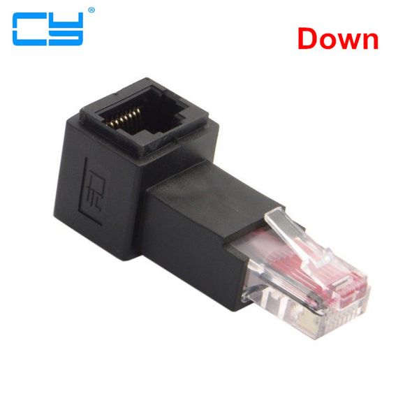 

computer cables & connectors down angled 90 degree 8p8c ftp stp utp cat 5e male to female lan ethernet network extension adapter