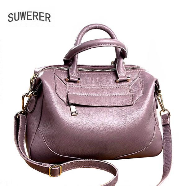 

suwerer women genuine leather bag fashion casual women handbags cowhide leather shoulder bag