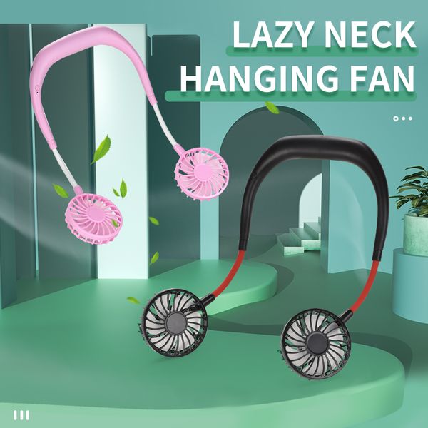 

creative hanging neck fan portable sports fan summer outdoor essential adjustable creative gift lazy must usb rechargeable