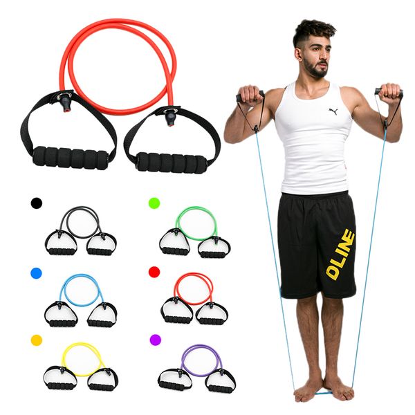 

resistance bands multifunctional elastic yoga rally rope fitness pilates workout sport rubber tensile pull ropes expander
