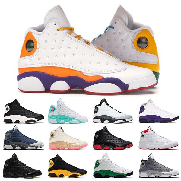 

13 13s jumpman basketball shoes playground chinese new year island green barons court purple mens trainers sports sneakers 36-47