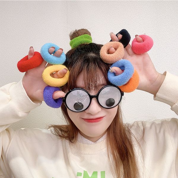 

веревка solid color пушистый пушистый scrunchies волос кольцо headdress искусственного меха упругие hairband волос хвостик держатель для дев, Slivery;white