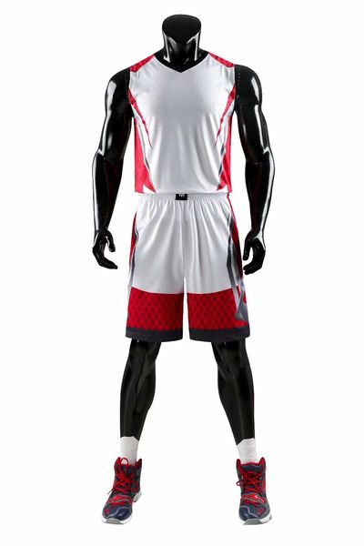 

custom shop basketball jerseys customized basketball apparel sets with shorts clothing uniforms kits sports design mens basketball a32-08, Black;red