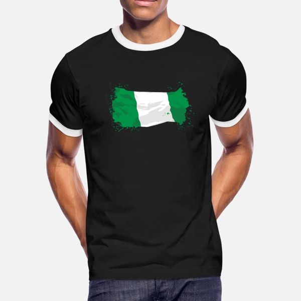 

nigeria flag t shirt men printed short sleeve s-xxxl fit famous funny casual spring autumn standard shirt