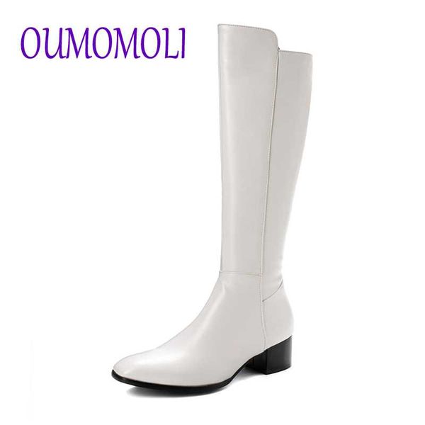 

2020 fashion zipper knee high boots women soft pu leather thick high heels long boots autumn winter woman shoes size 34-43 v68, Black