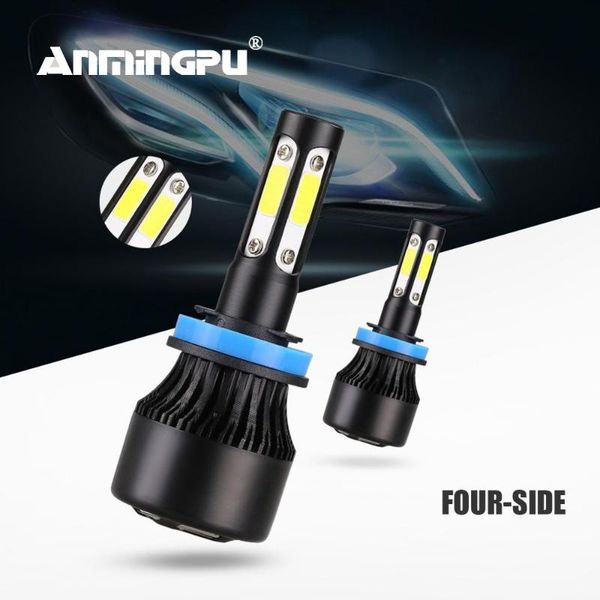 

anmingpu 2x 90w 10000lm h11 led headlight bulb 9005 3 led canbus h4 h7 9006 4 h8 h9 light bulb 6500k 12v