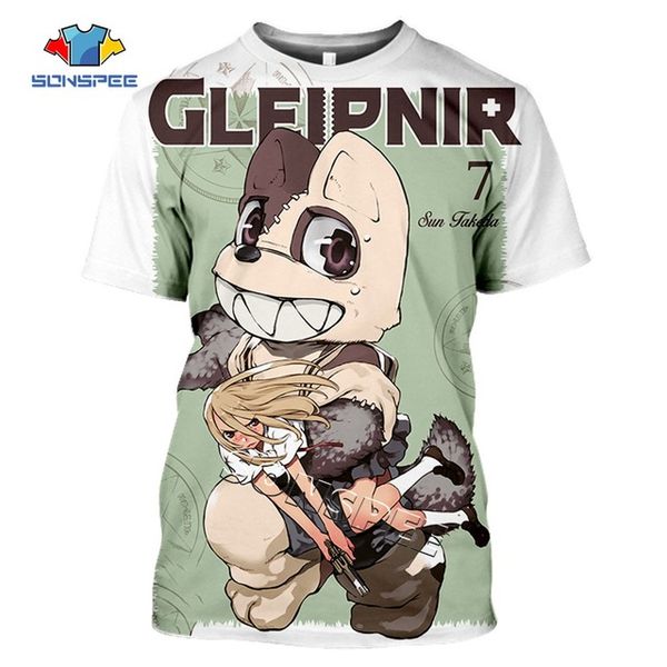 

hunting anime ragdoll gleipnir comic men summer 3d print shirts comics comics aesthetic men clothing