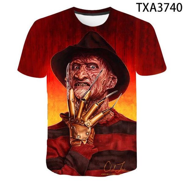 

summer freddy krueger jason and michael myers halloween 3d terror 3d print shirts horror humor hentai men clothing