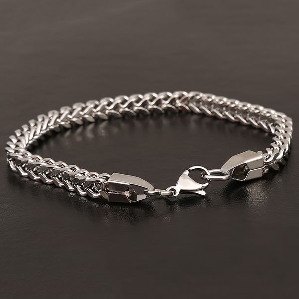 

mens simple 22cm stainless steel curb cuban link chain bracelets for women wrist jewelry gifts, Golden;silver