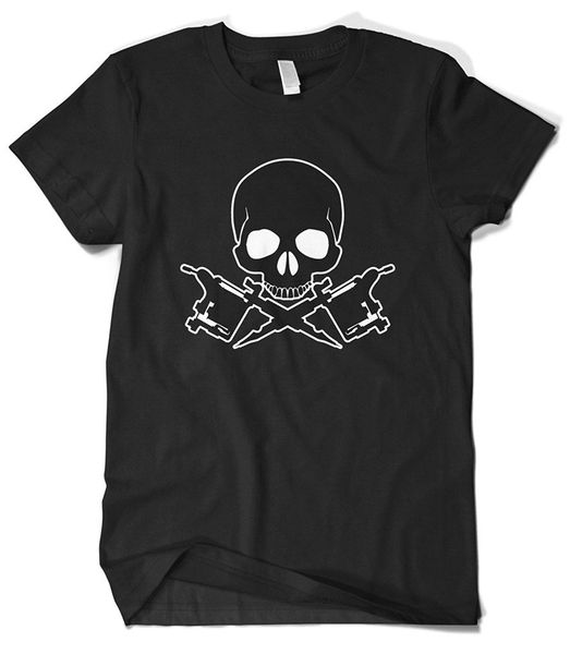 

2019 new summer fashion men tee shirt cybertela men's tattoo skull and crossbones t-shirt casual t-shirt