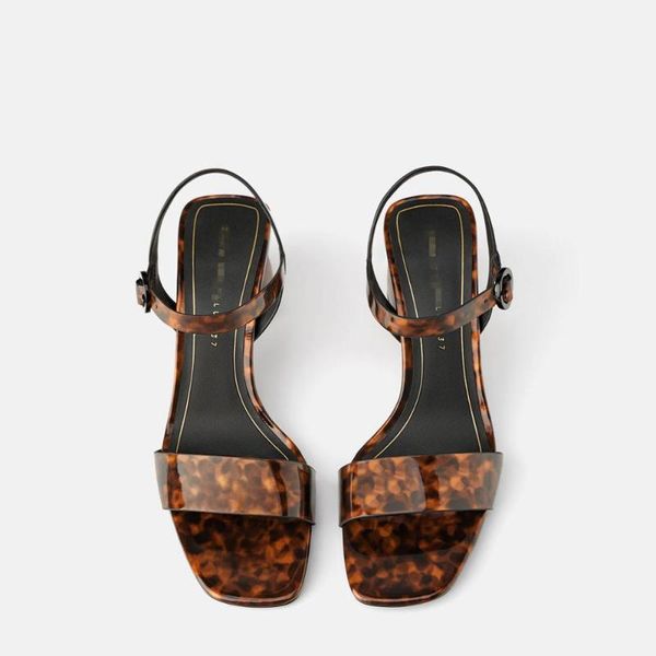 

sandals lmcavasun summer women shoes ins high street vintage heels woman leopard, Black