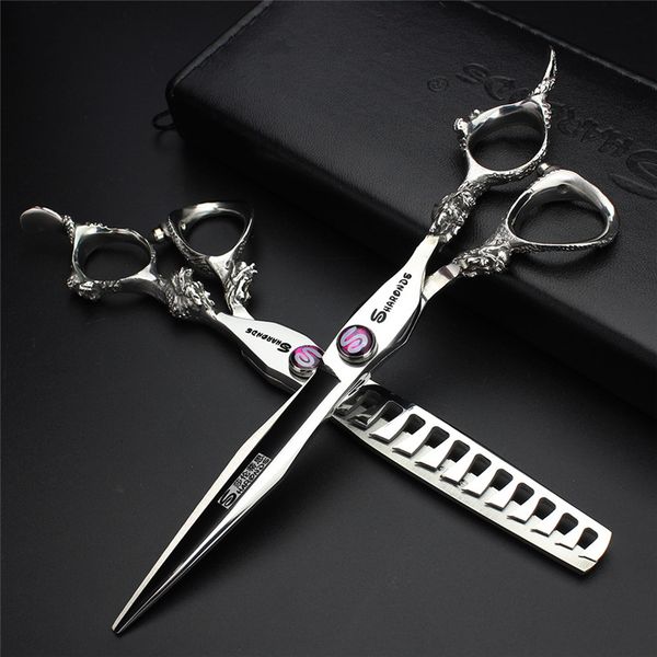 

hair scissors 7 inch barber professional cutting hairdressing thinning shears straight stainless steel