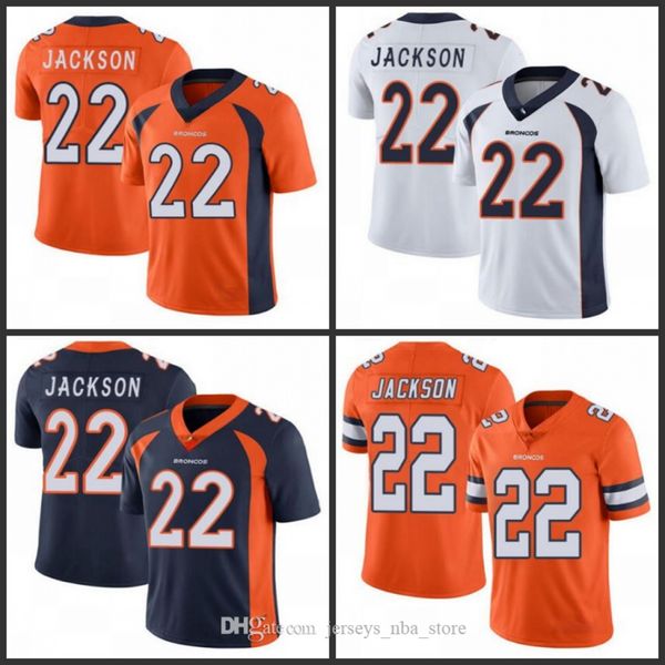 

Denver Broncos Men #22 Kareem Jackson Orange Men's Women Youth Stitched NFL Limited Rush Jersey
