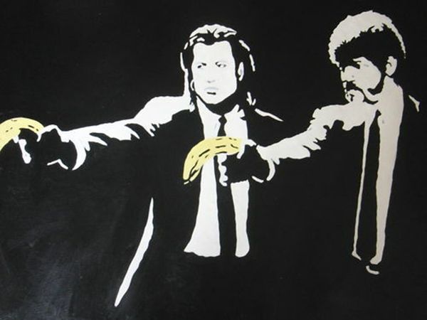 

banksy art works works pulp fiction tribute home украшение маслом живопись на холсте настенное искусство холст фотографии для гостиной 20090
