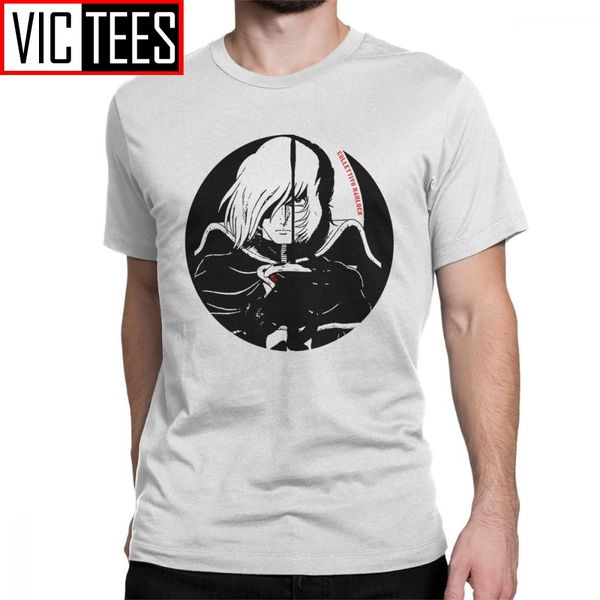 

men phantom space pirate captain harlock t shirts manga arcadia anime pure cotton short sleeve tee shirt new arrival t-shirt