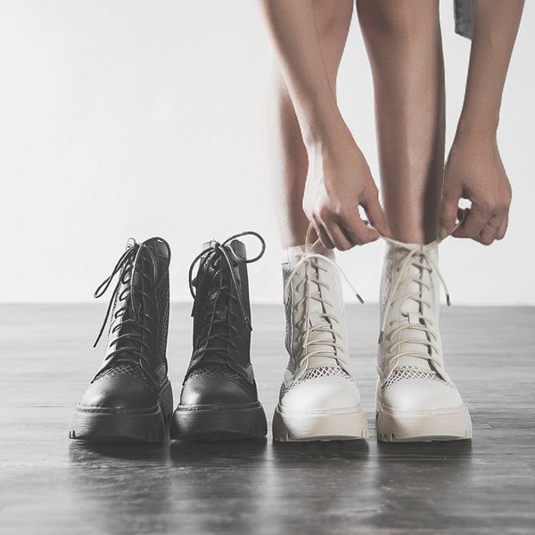 

лето все-матч полые сетки дышащие короткие сапоги, Black