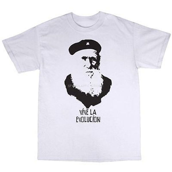 

charles darwin evolution t-shirt 100% cotton origin of the species atheist mens fashion tshirt summer sbz5066