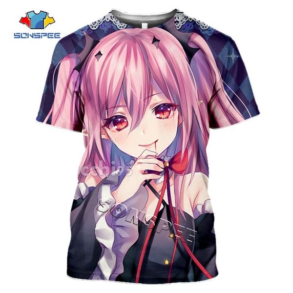 

seraph of the end anime 3d summer homme pullover 3d print shirts hentai harajuku anime men clothing