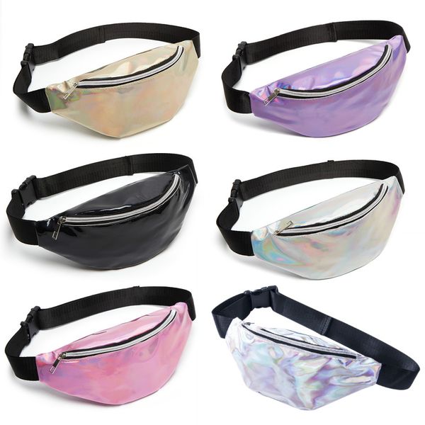 

2020 sequin women waist bag fashion waist packs fanny pack running zip belt money pouch holiday bag