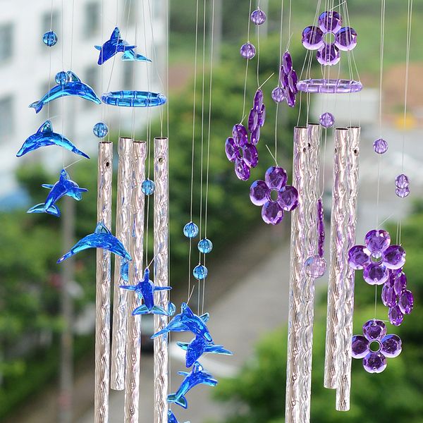 

paper crane aeolian bell aluminum metal tube aeolian bell door and window pendant decorative ornaments plastic crafts wholesale